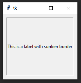 tkinter - sunken label border